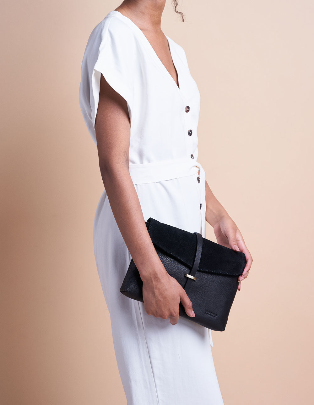 Ella Mini Smooth Leather Bag | Black